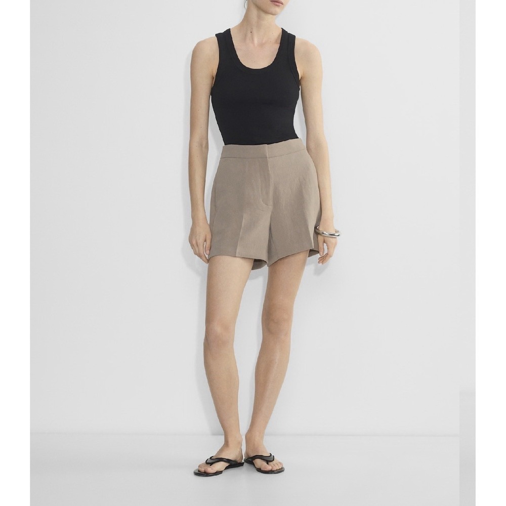 NWT Aritzia The Limitless Shorts Business Casual Nomad Taupe Crepette Chino Sz 2